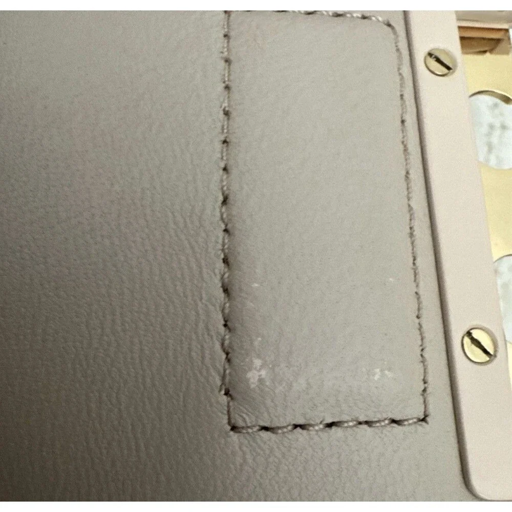 Tory‎ Burch Gigi Patent Clutch Bag Light Oak NWT